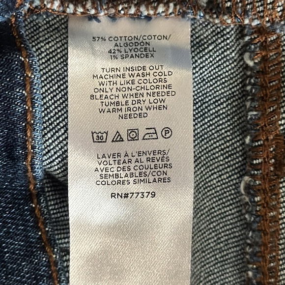 Ann Taylor High Rise Horsebit Pocket Flare Jeans in Bright - Picture 8 of 12